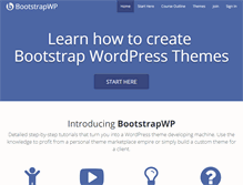 Tablet Screenshot of bootstrapwp.com